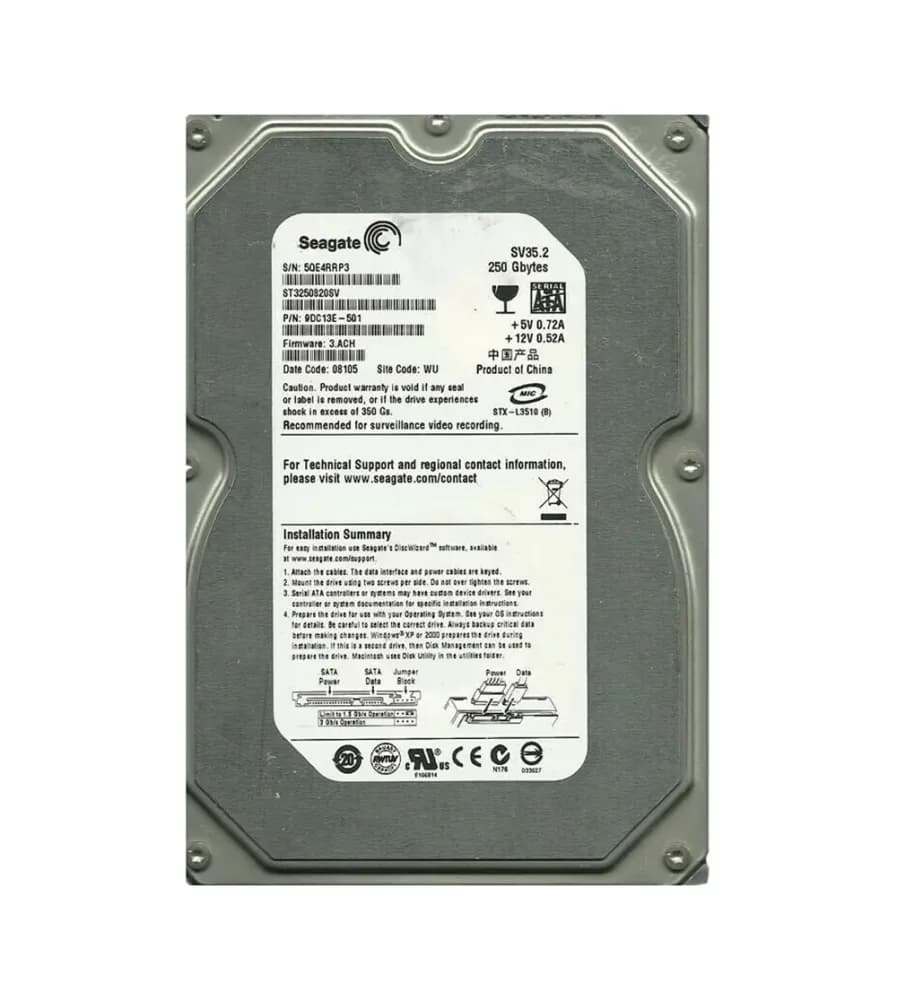 Seagate ST3250820SV 250GB 3Gb/s SATA