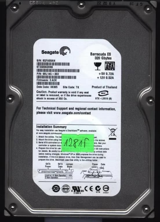 Seagate ST3320620NS 320GB 3Gb/s SATA