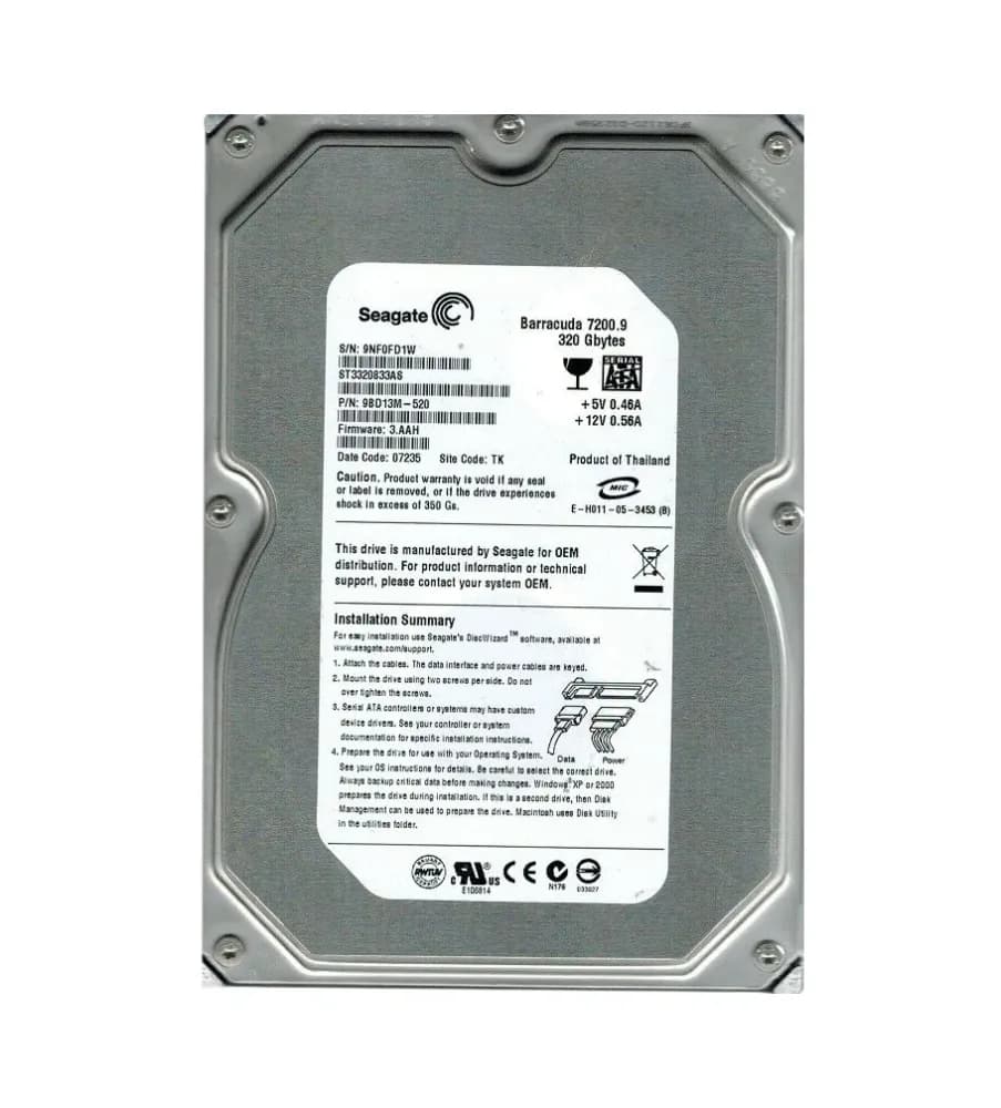 Seagate ST3320833AS 320GB 3Gb/s SATA