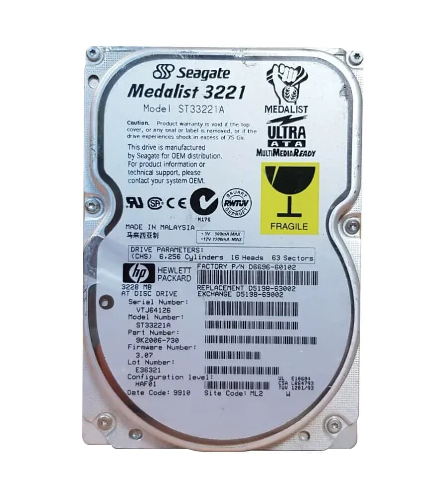 Seagate ST33221A 3.2GB IDE Ultra ATA/33 (ATA-4)