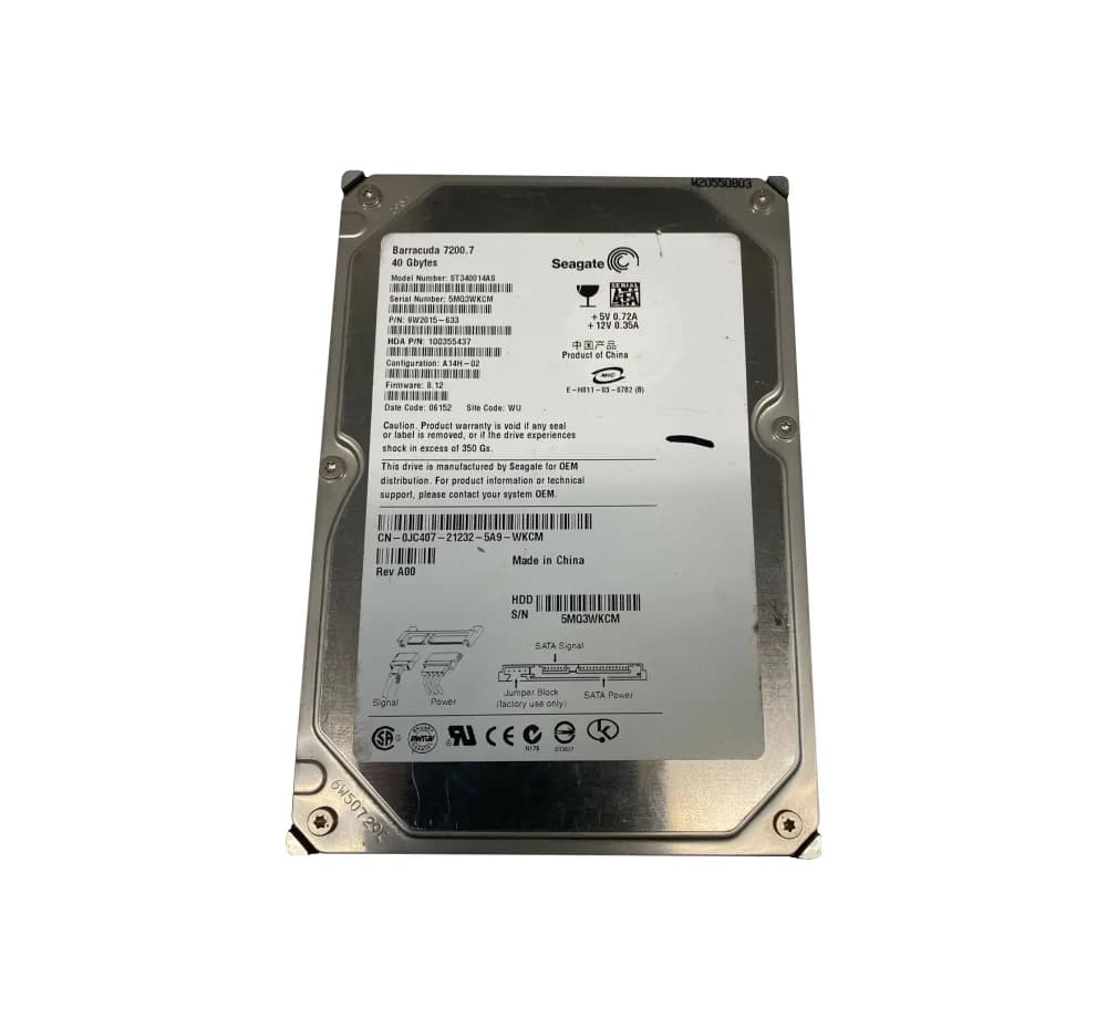 Seagate ST340014AS 40GB 1.5Gb/s SATA