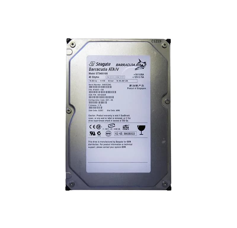 Seagate ST340016A 40GB IDE Ultra ATA/100 (ATA-6)