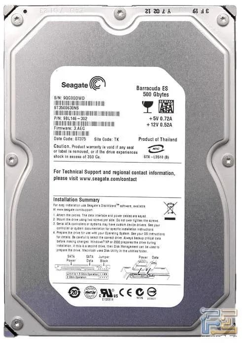 Seagate ST3500630NS 500GB 3Gb/s SATA