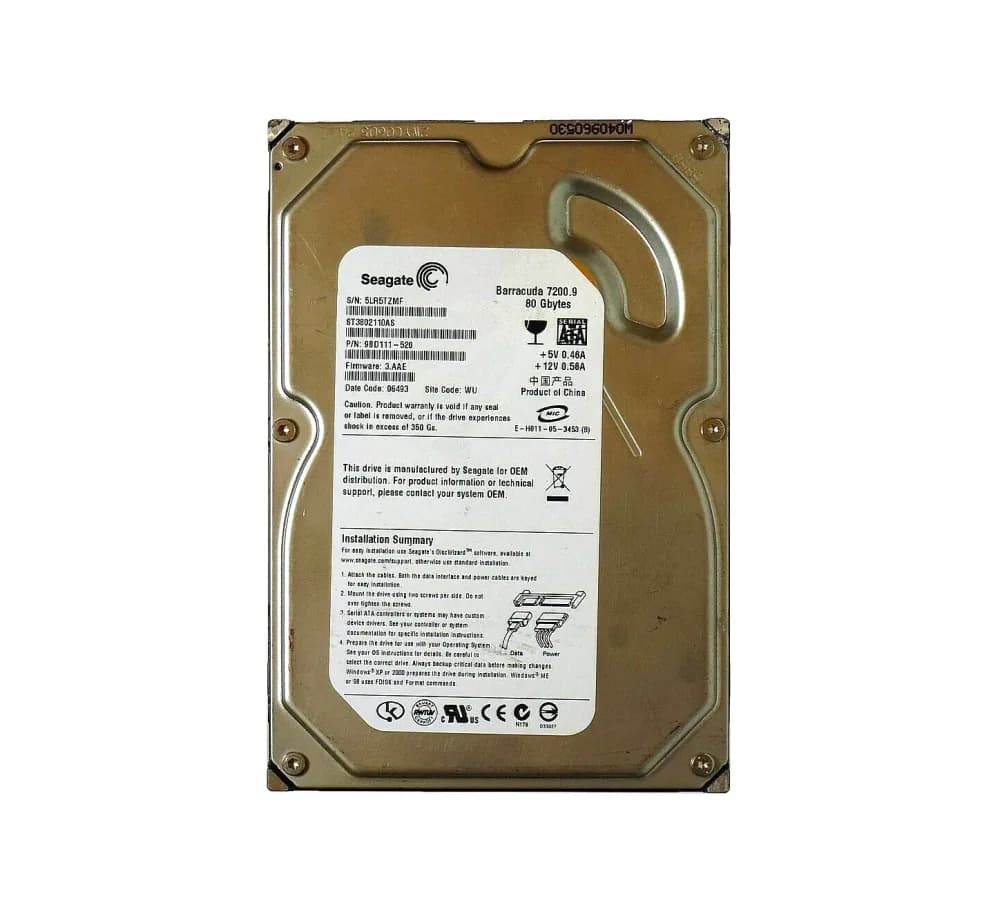Seagate ST3802110AS 80GB 3Gb/s SATA