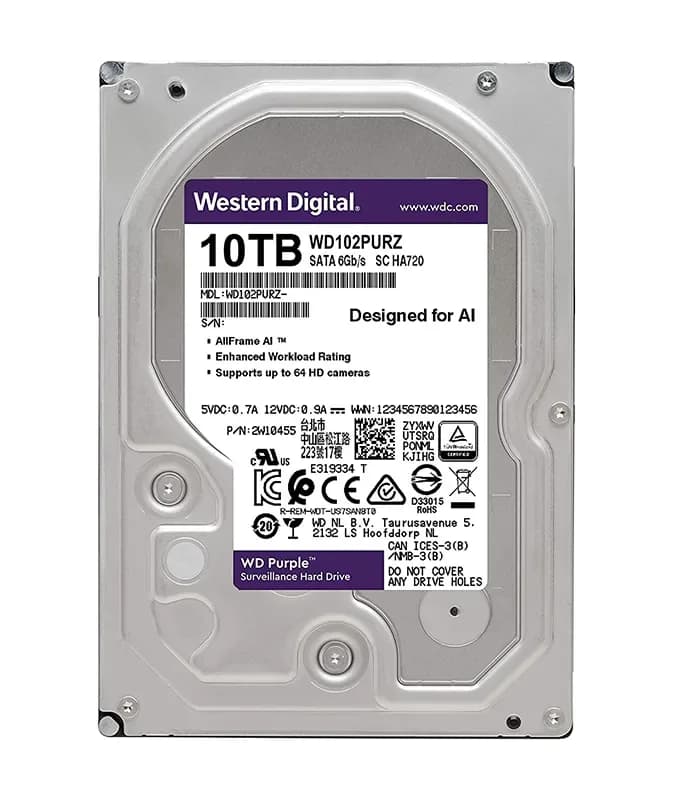Western Digital WD102PURZ 10TB 6Gb/s SATA