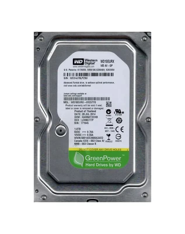 Western Digital WD10EURX 1TB 6Gb/s SATA