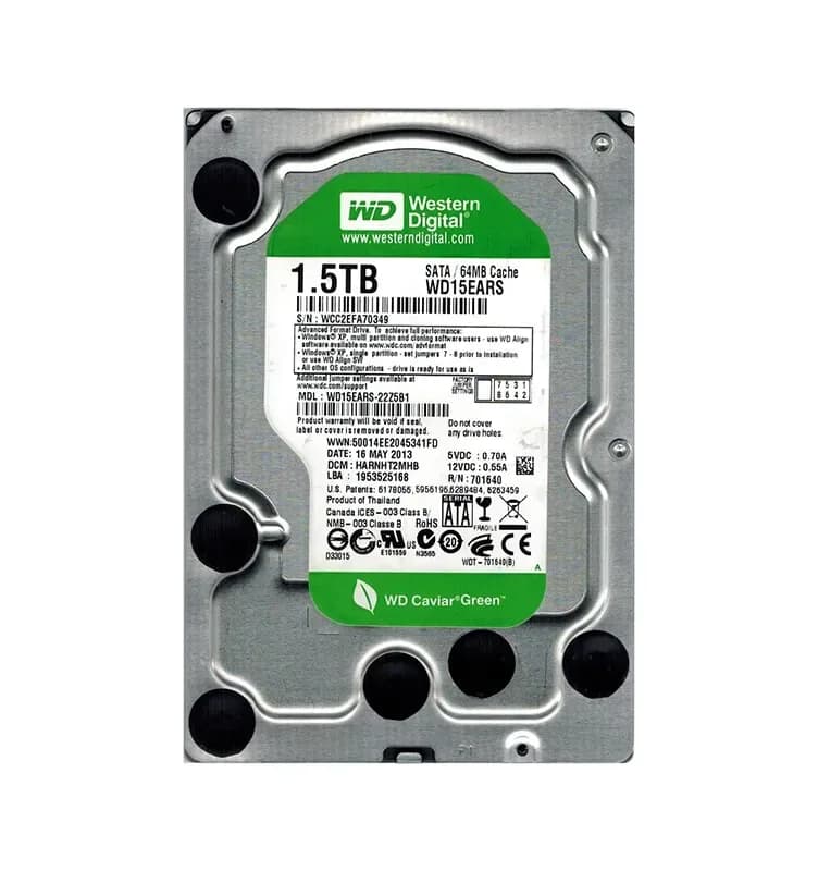 Western Digital WD15EARS 1.5TB 3Gb/s SATA