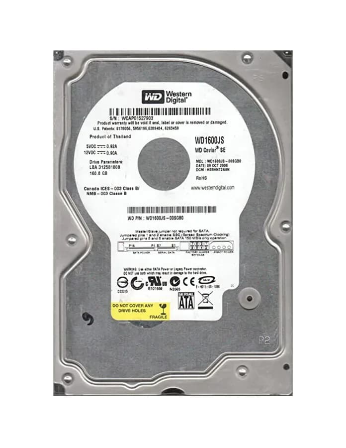 Western Digital WD1600JS 160GB 3Gb/s SATA