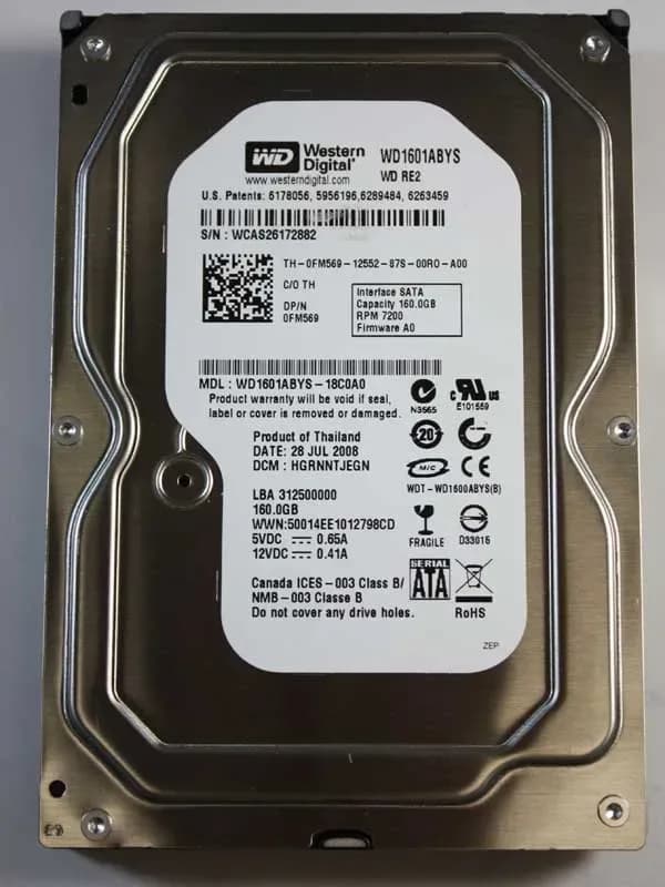 Western Digital WD1601ABYS 160GB 3Gb/s SATA