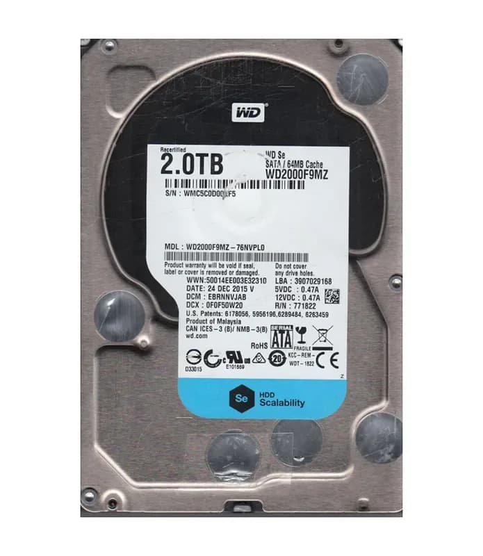 Western Digital WD2000F9MZ 2TB 6Gb/s SATA