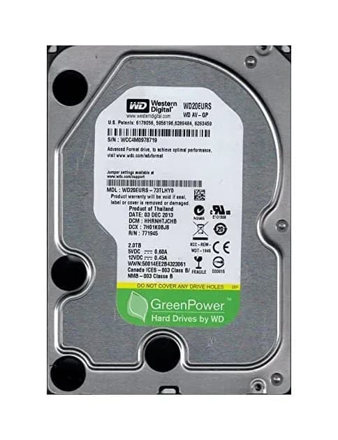 Western Digital WD20EURS 2TB 3Gb/s SATA