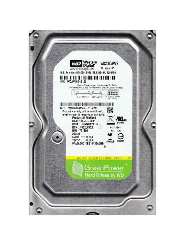 Western Digital WD2500AVVS 250GB 3Gb/s SATA