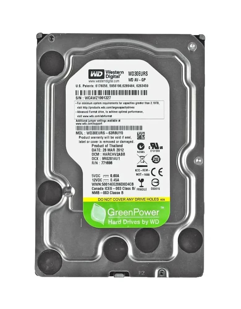 Western Digital WD30EURS 3TB 3Gb/s SATA