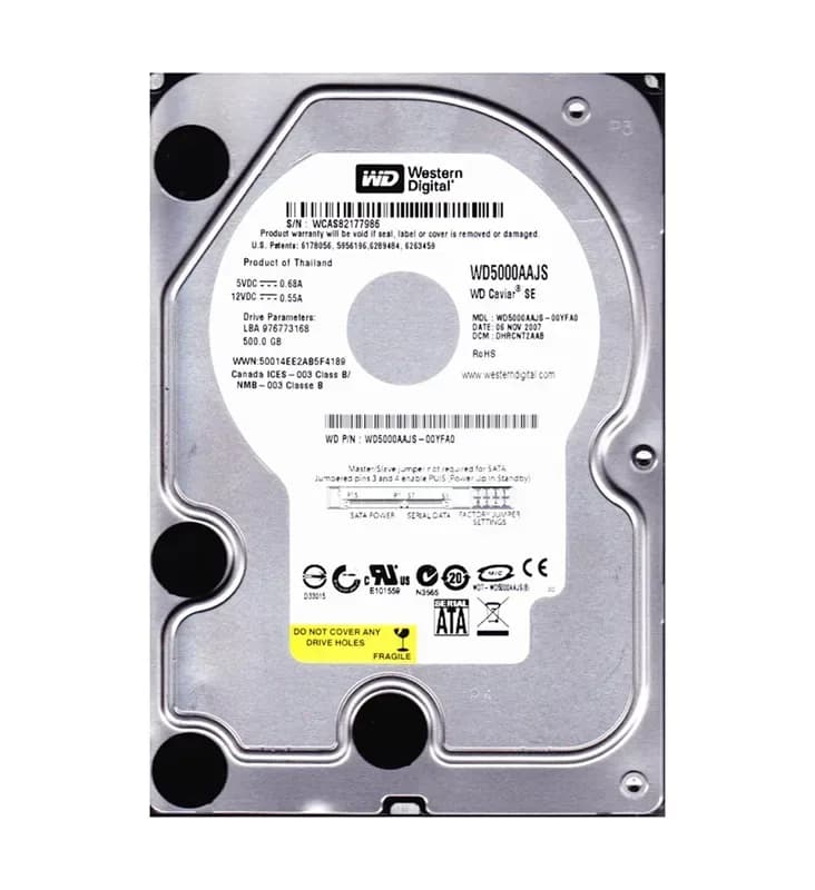 Western Digital WD5000AAJS 500GB 3Gb/s SATA