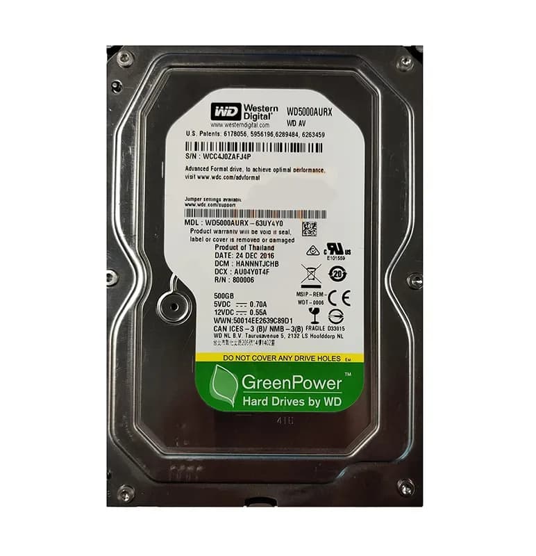 Western Digital WD5000AURX 500GB 6Gb/s SATA