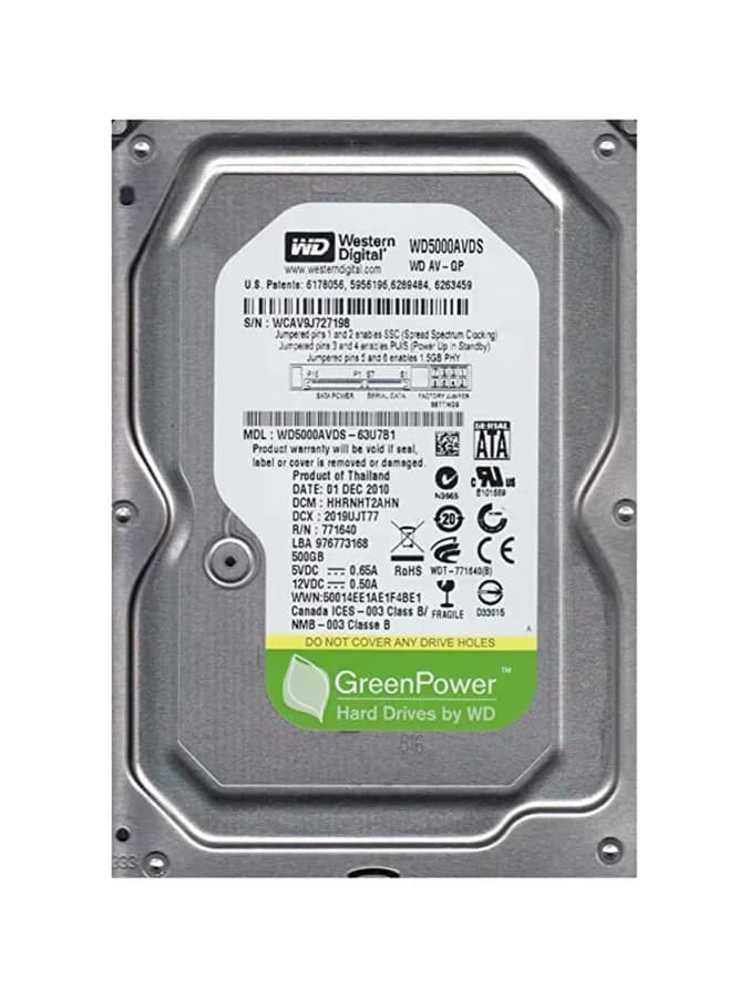 Western Digital WD5000AVDS 500GB 3Gb/s SATA