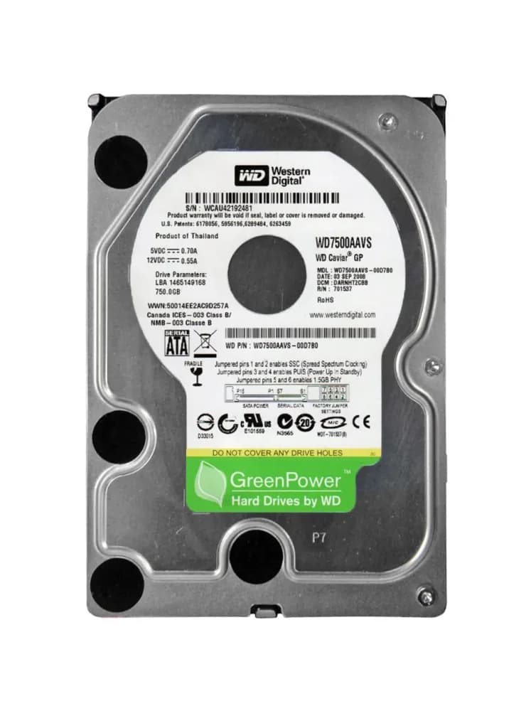 Western Digital WD7500AAVS 750GB 3Gb/s SATA