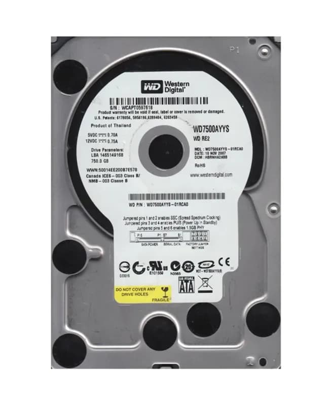 Western Digital WD7500AYYS 750GB 3Gb/s SATA