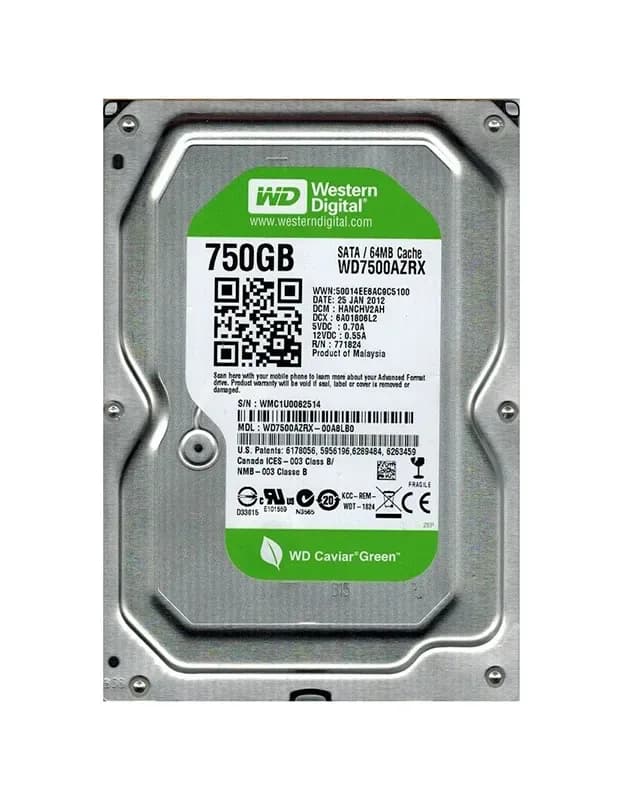 Western Digital WD7500AZRX 750GB 6Gb/s SATA