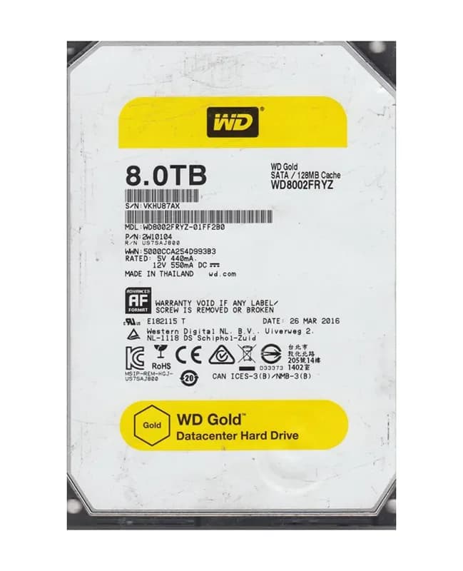 Western Digital WD8002FRYZ 8TB 6Gb/s SATA