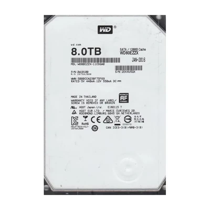 Western Digital WD80EZZX 8TB 6Gb/s SATA
