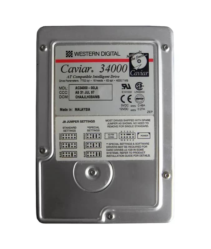 Western Digital WDAC34000 4GB IDE Ultra ATA/33 (ATA-4)