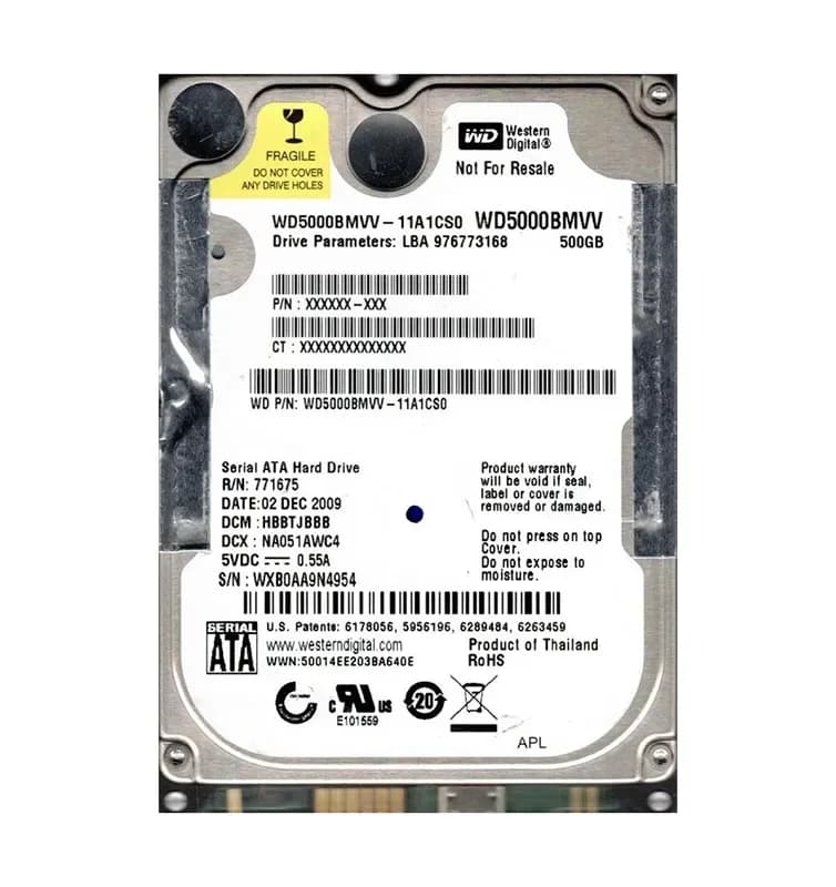 Western Digital WD5000BMVV 500GB
