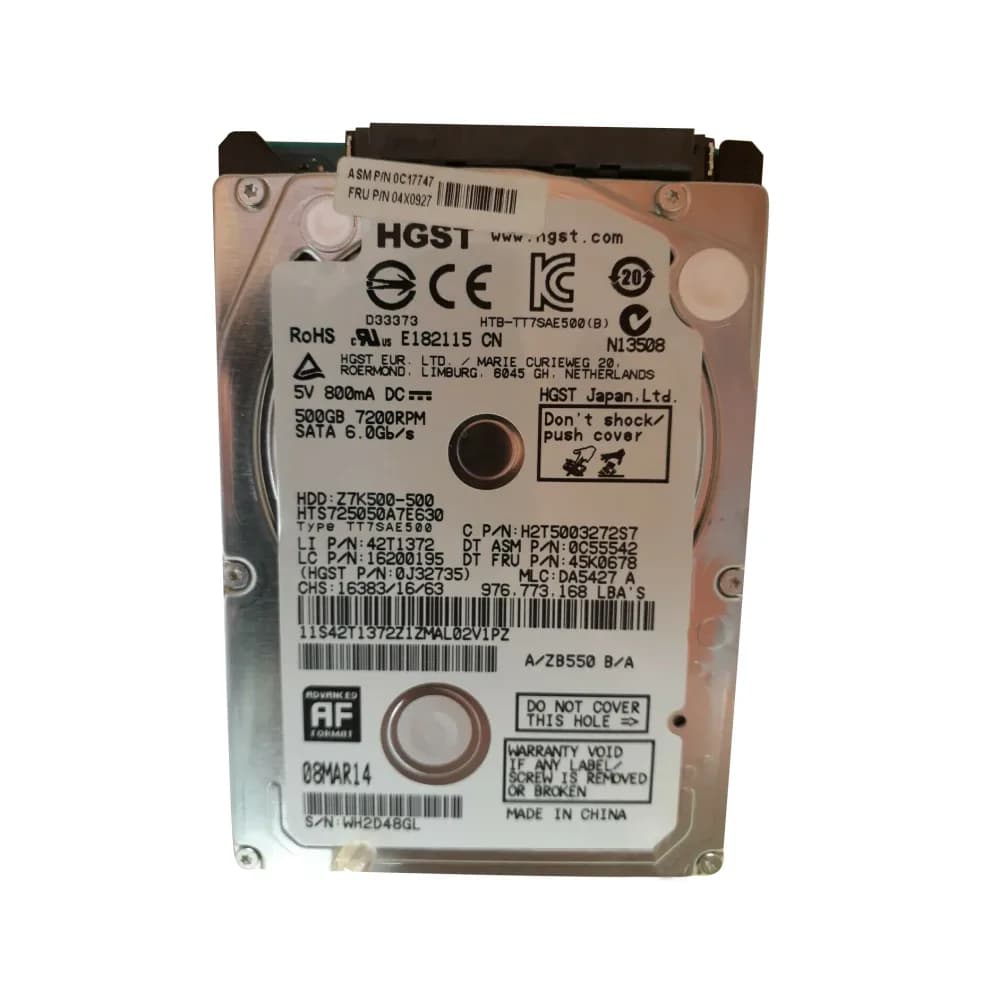 Lenovo 04X0927 500GB 6Gb/s SATA