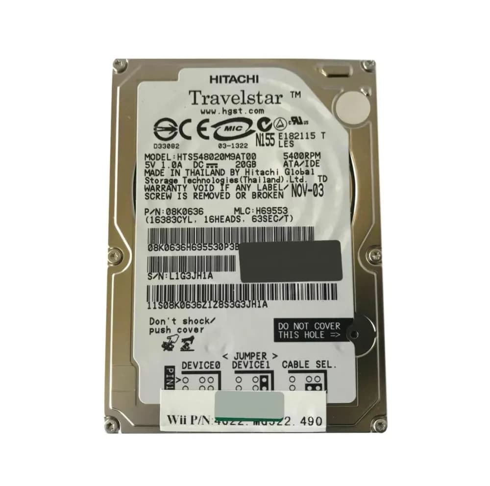 Hitachi 08K0636 20GB IDE Ultra ATA/100 (ATA-6)