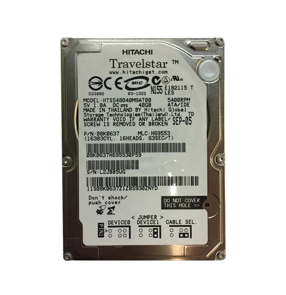 Hitachi 08K0637 40GB IDE Ultra ATA/100 (ATA-6)