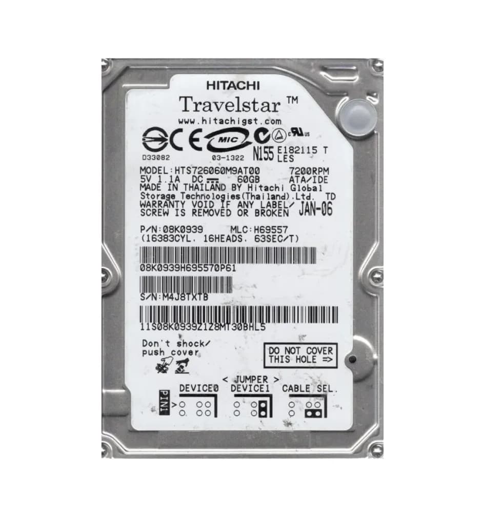 Hitachi 08K0939 60GB IDE Ultra ATA/100 (ATA-6)