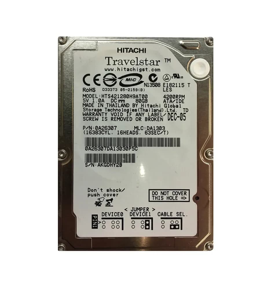 Hitachi 0A26307 80GB IDE Ultra ATA/100 (ATA-6)