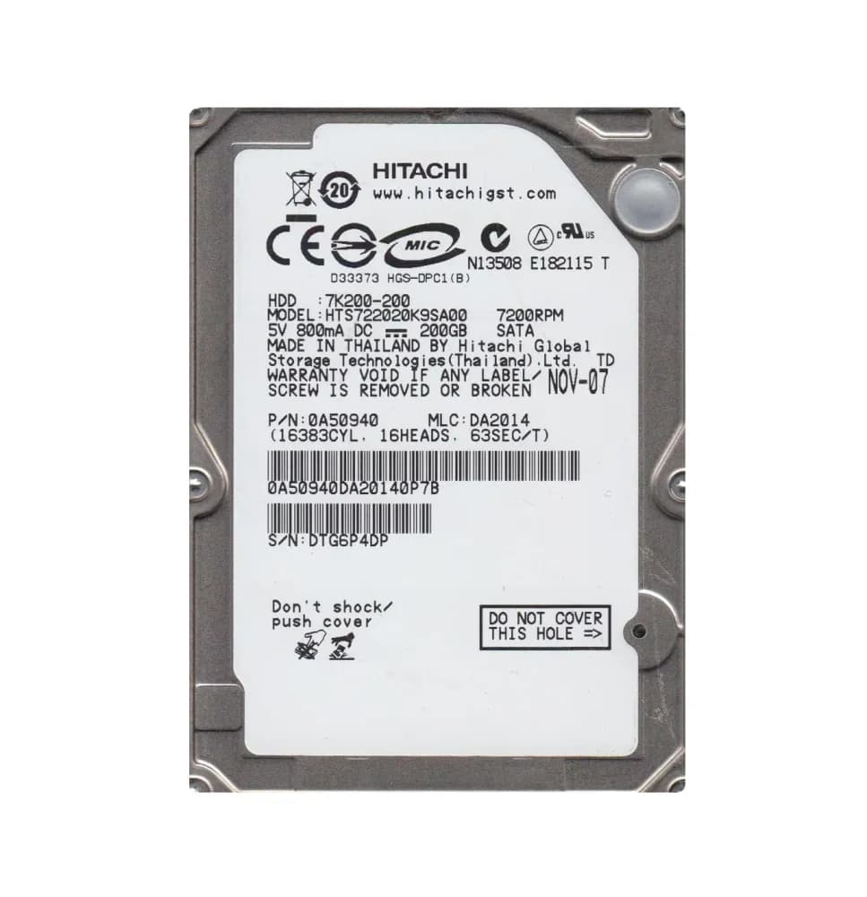 Hitachi 0A50940 200GB 1.5Gb/s SATA