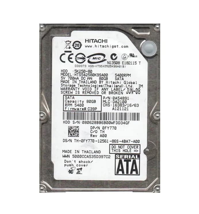 Hitachi 0A54891 80GB 1.5Gb/s SATA