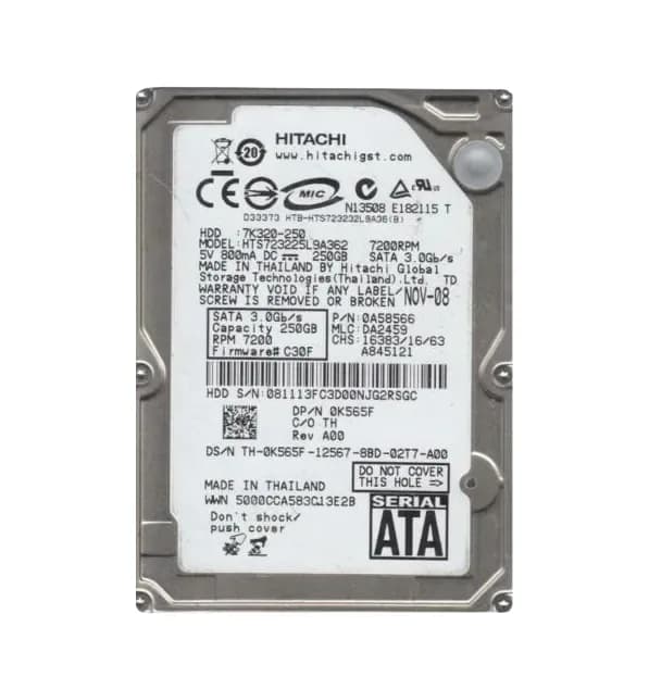 Hitachi 0A58566 250GB 3Gb/s SATA