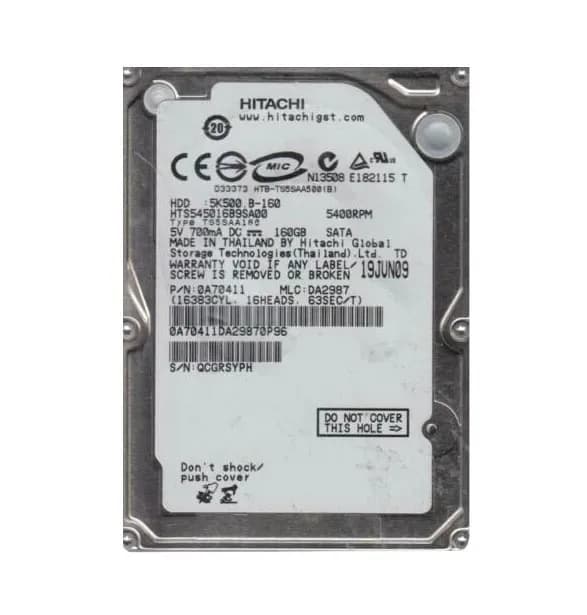 Hitachi 0A70411 160GB 1.5Gb/s SATA