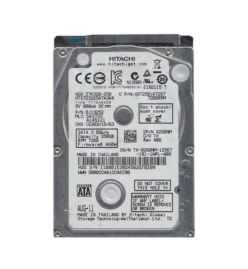 HGST 0J13252 250GB 3Gb/s SATA