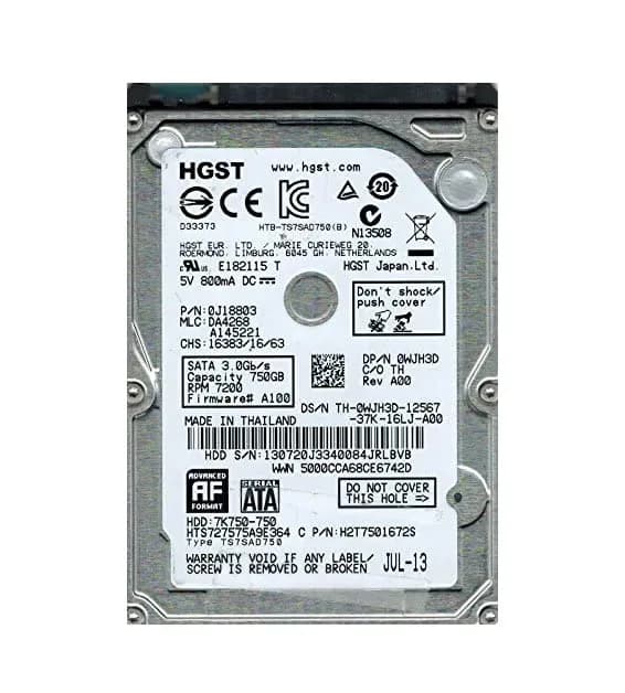 HGST 0J18803 750GB 3Gb/s SATA