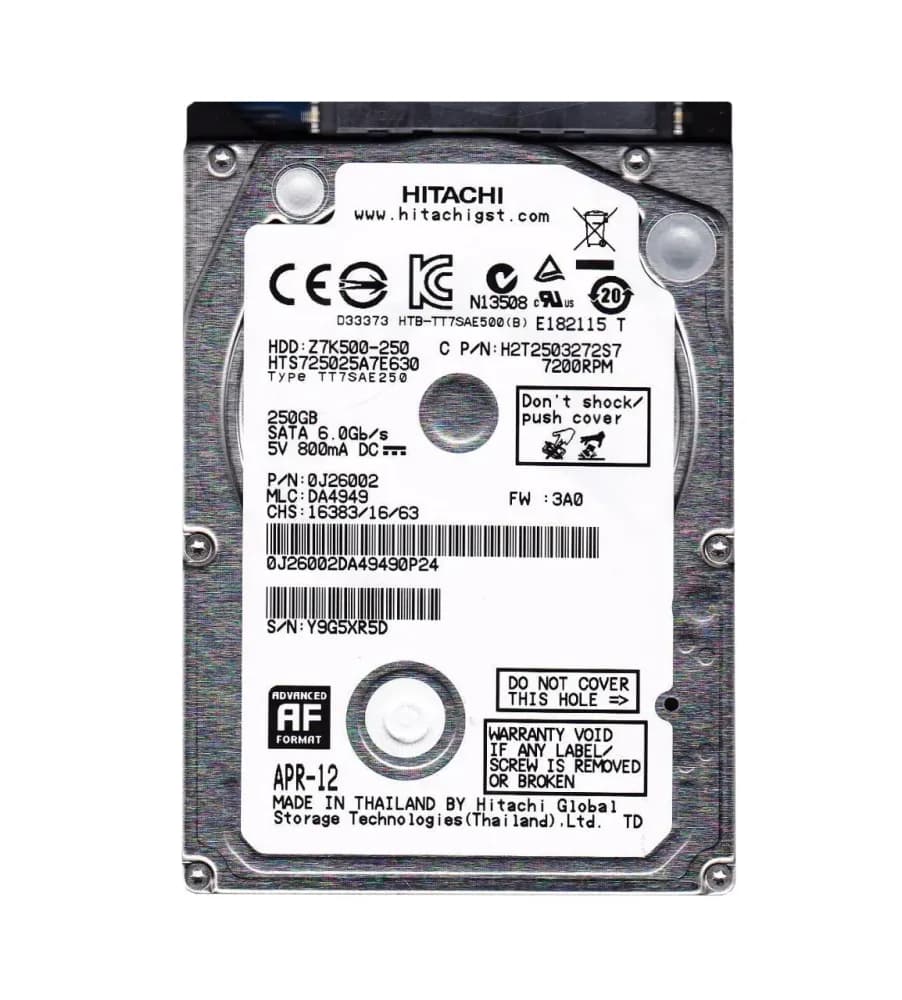 HGST 0J26002 250GB 6Gb/s SATA