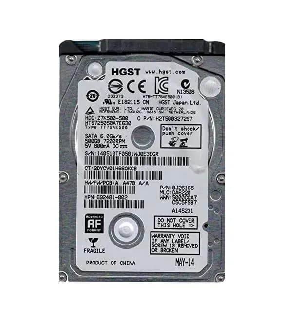 HGST 0J26165 500GB 6Gb/s SATA