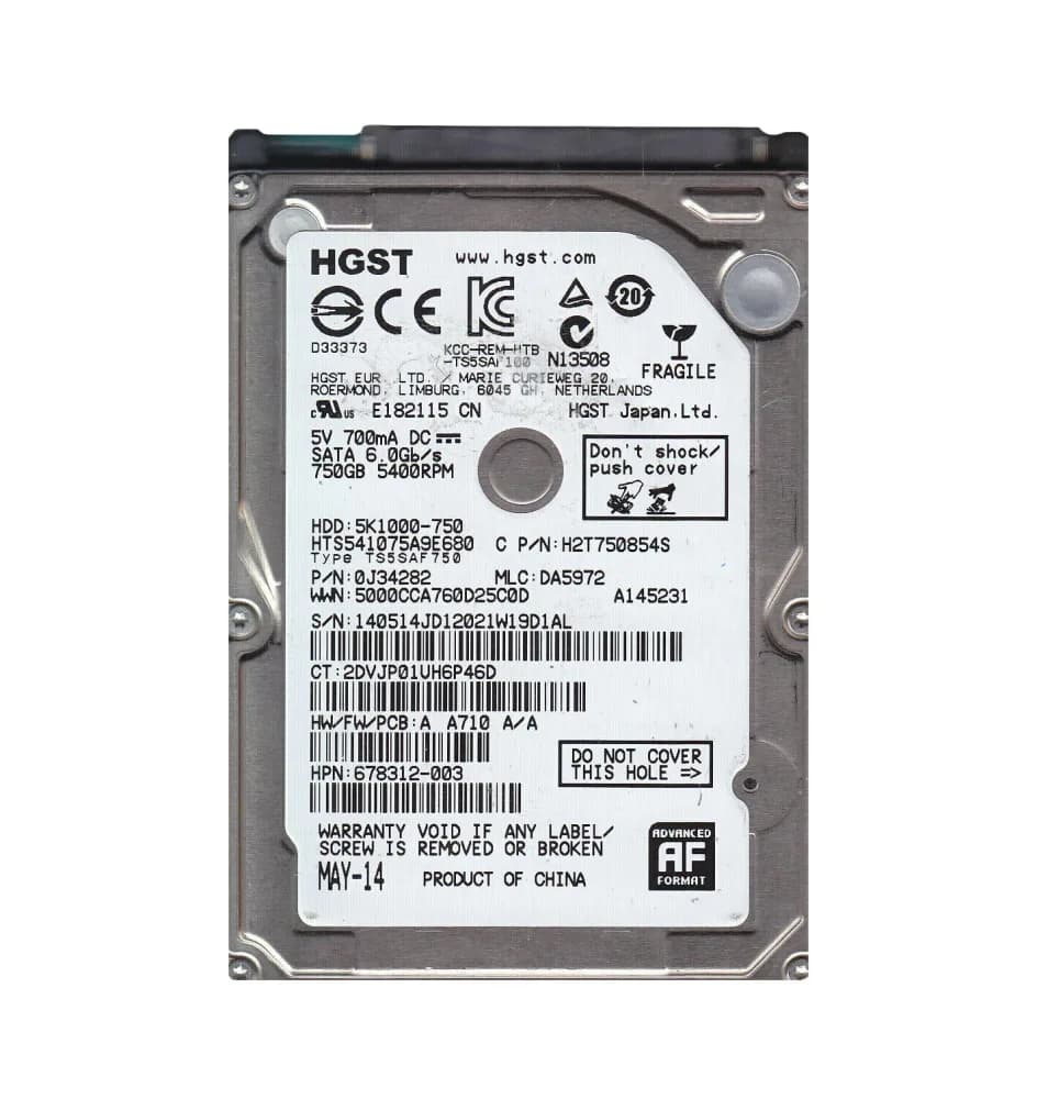 HGST 0J34282 750GB 6Gb/s SATA