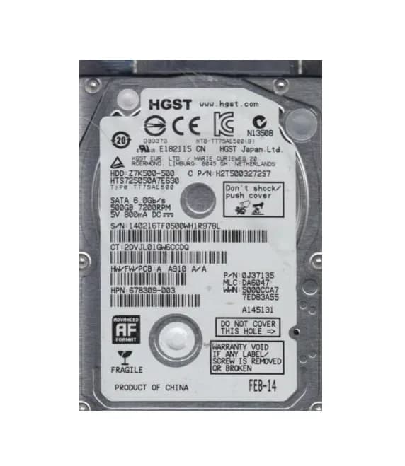 HGST 0J37135 500GB 6Gb/s SATA