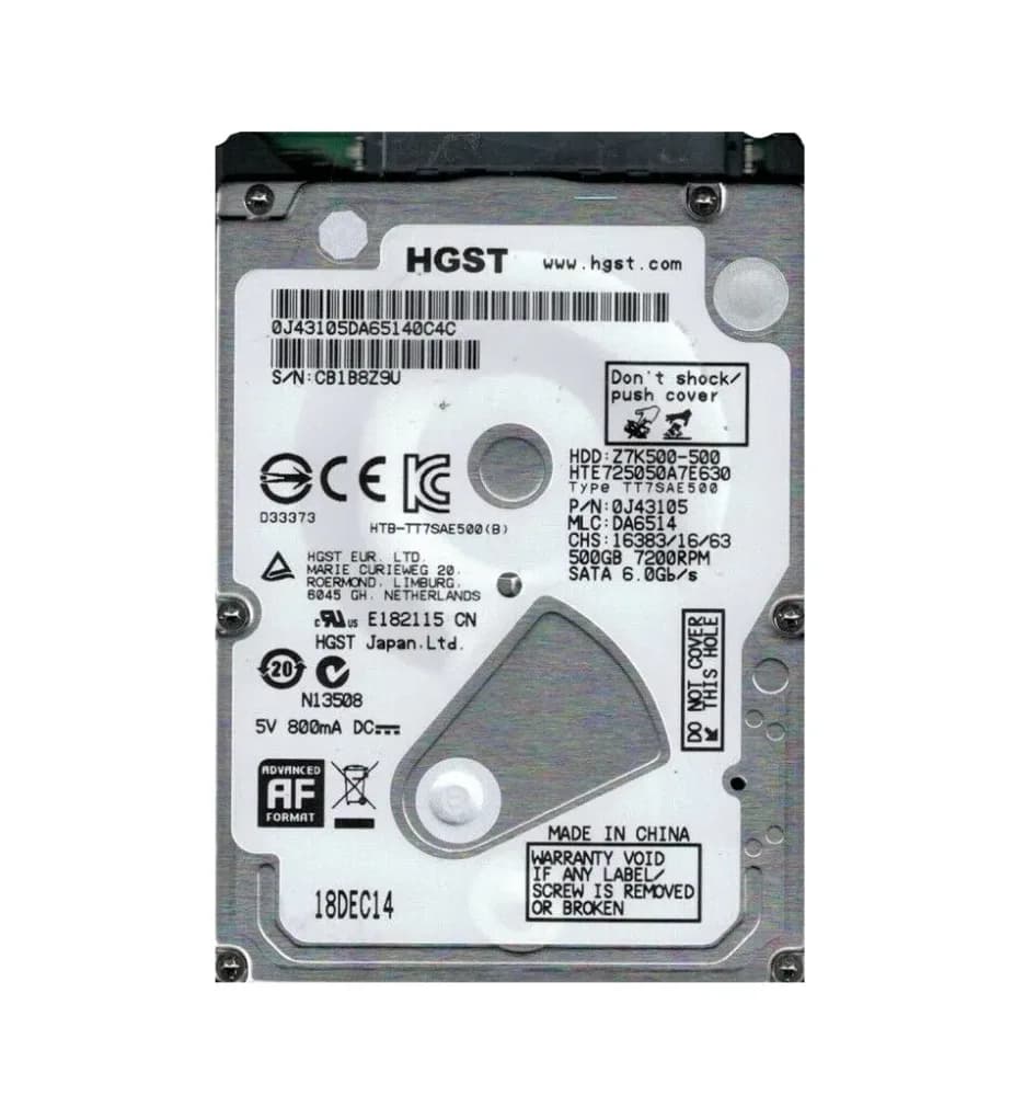 HGST 0J43105 500GB 6Gb/s SATA