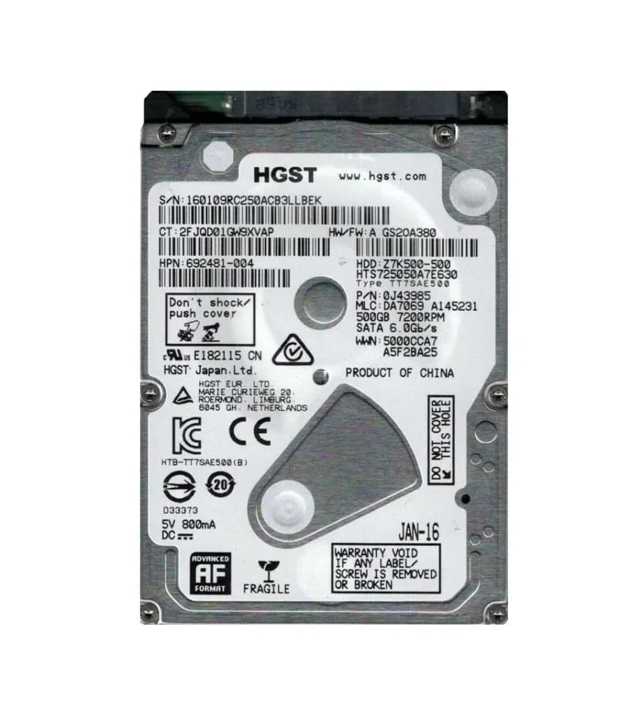 HGST 0J43985 500GB 6Gb/s SATA