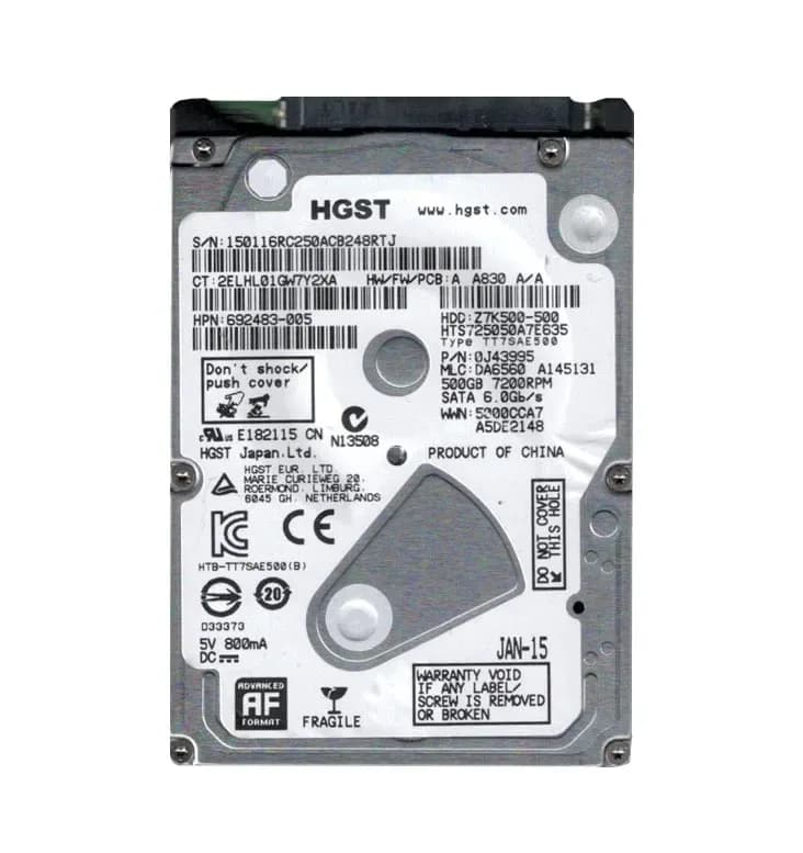 HGST 0J43995 500GB 6Gb/s SATA