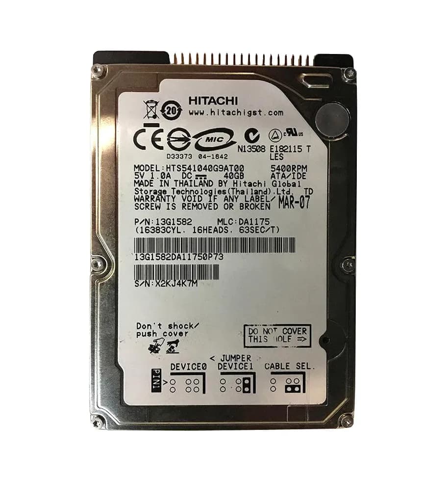 Hitachi 13G1582 40GB IDE Ultra ATA/33 (ATA-4)