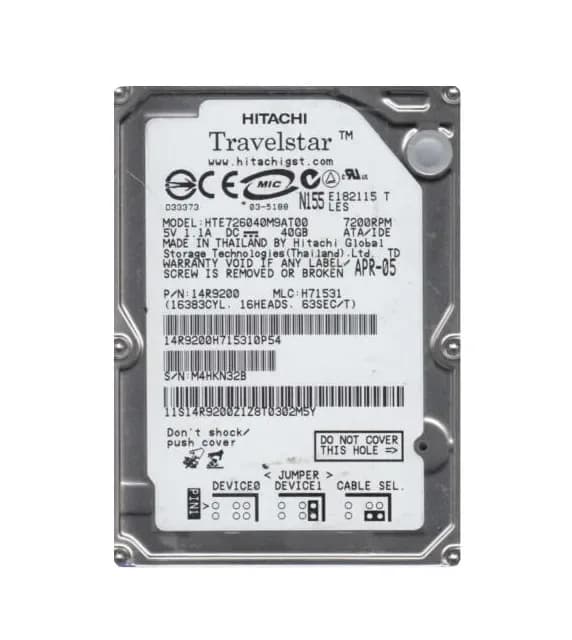 Hitachi 14R9200 40GB IDE Ultra ATA/100 (ATA-6)