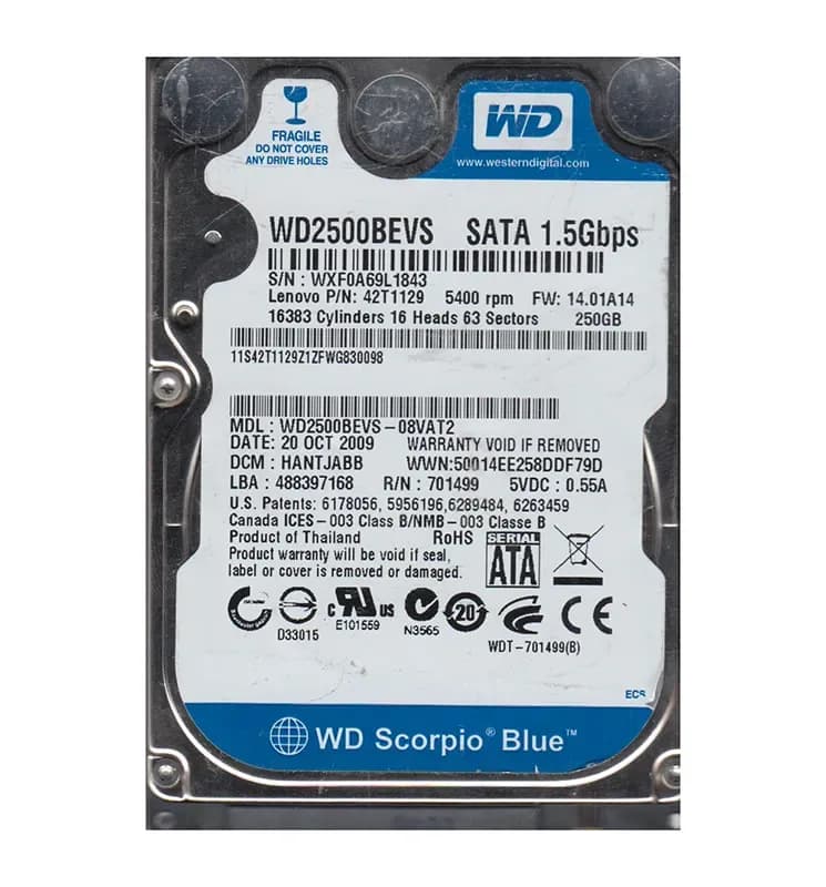 Lenovo 42T1129 250GB 1.5Gb/s SATA