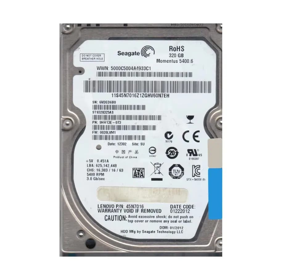 Lenovo 45N7016 320GB 3Gb/s SATA