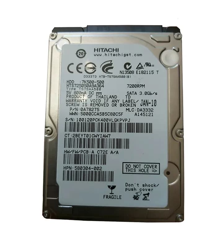 HPE 580304-002 500GB 3Gb/s SATA